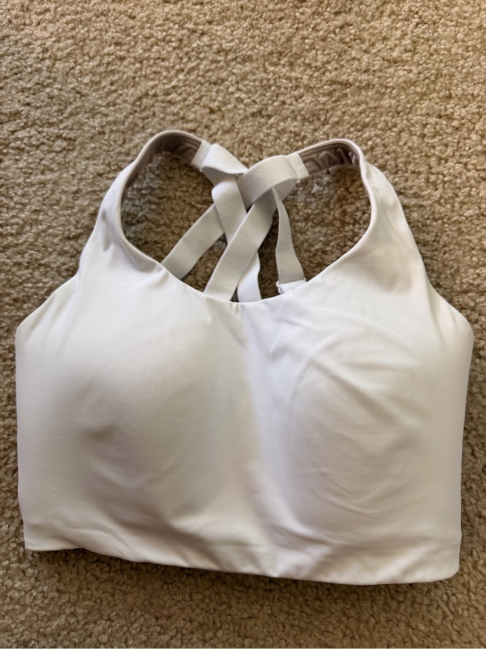 lululemon white Crisscross Back Sports Top